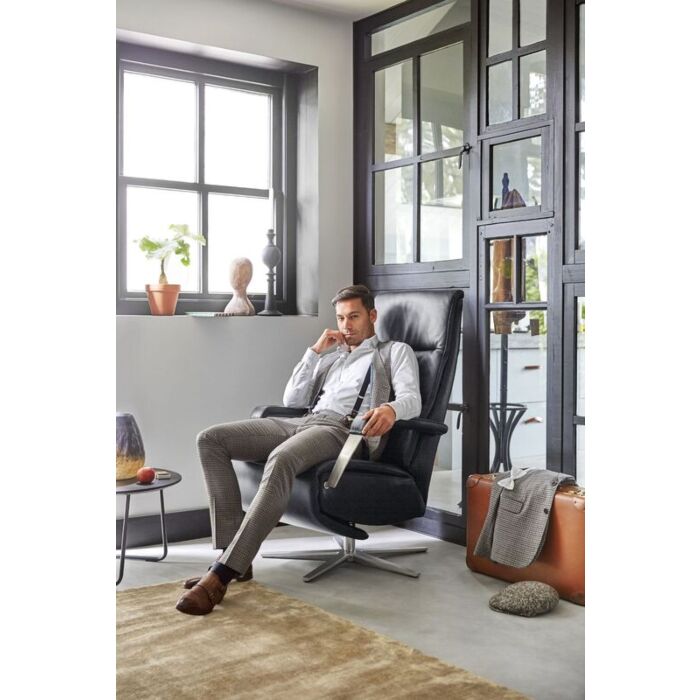 Relaxfauteuil Chanti L zwart leer