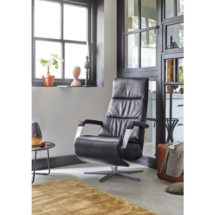 Relaxfauteuil Chanti S grijsbruin leer