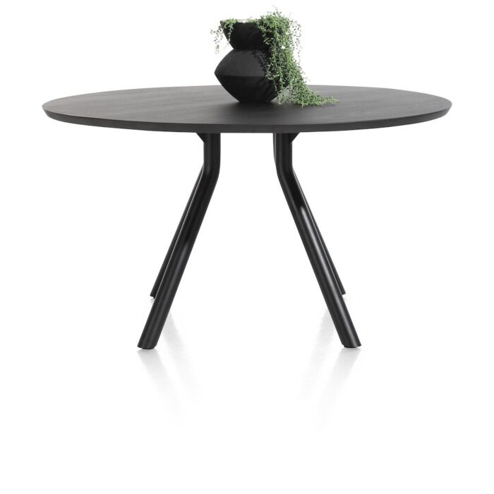 Arvada, Tafel 125 Cm. - Rond - Centrale Poot Kort - Onyx