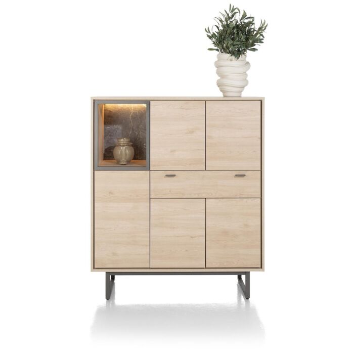 Helsinki, Highboard 5-Deuren + 1-Lade + 1-Niche (+ LED)