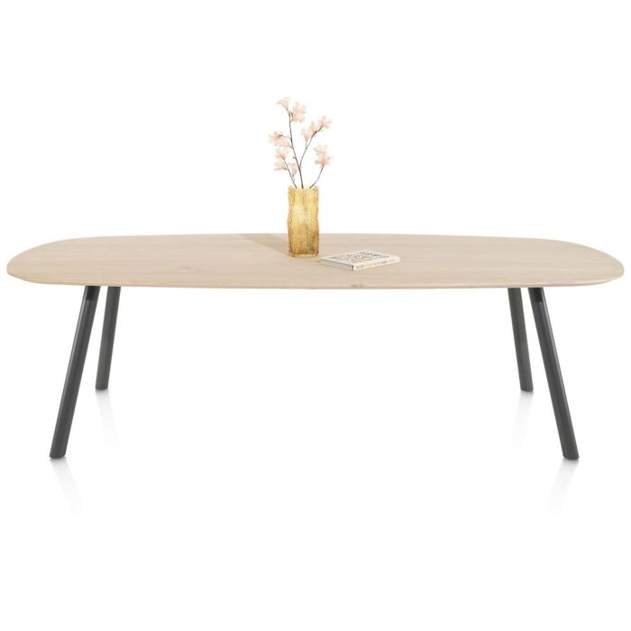 Eetkamertafel Niora 270 X 120 Deens Ovaal Graphite Naturel