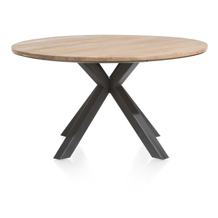 Colombo, Eetkamertafel Rond 150 Cm Massief Eiken + Mdf