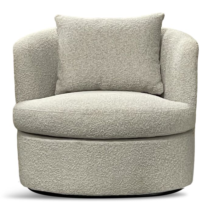 Draaibare Lounge Fauteuil Desiree Bouclé Beige