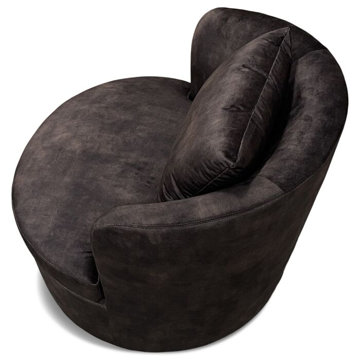 Draaibare Lounge Fauteuil Desiree Antraciet