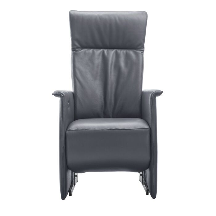 Relaxfauteuil Lerira Sta-op XL Leer Antraciet 