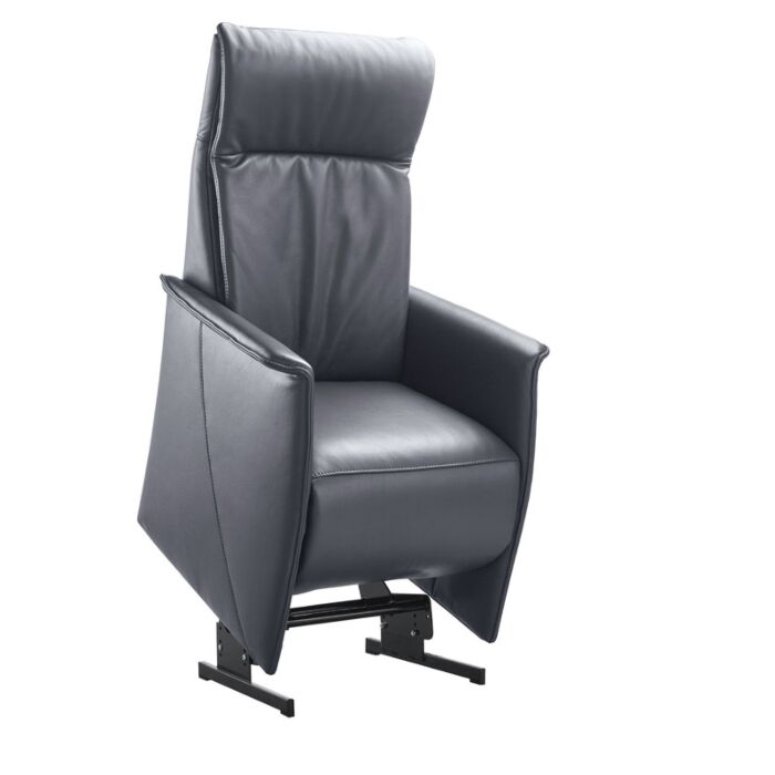 Relaxfauteuil Lerira Sta-op XL Leer Antraciet 