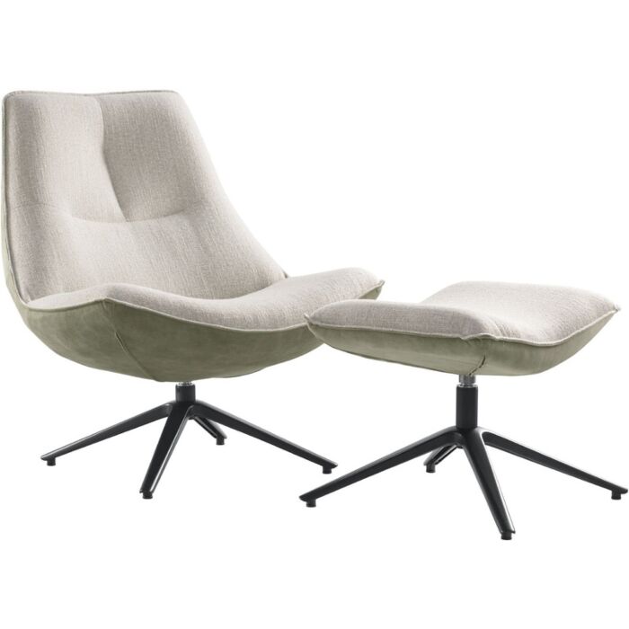 Draaifauteuil Monzone beige groen