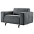 Loveseat Carolina antraciet leer met boxspring vering