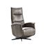 Relaxfauteuil Twisto L grijsbruin leer