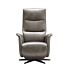 Relaxfauteuil Twisto L grijsbruin leer