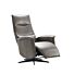 Relaxfauteuil Twisto L grijsbruin leer