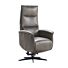 Relaxfauteuil Twisto L grijsbruin leer