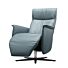 Relaxfauteuil Lerira L grijsblauw leer