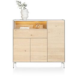 Niora, Dressette 148 Cm - 3-Deuren + 1-Lade + 1-Niche